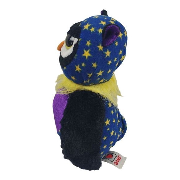 Ganz Webkinz Midnight Owl Plush No Code Stuffed Animal Toy Doll Stars Halloween - Picture 3 of 12